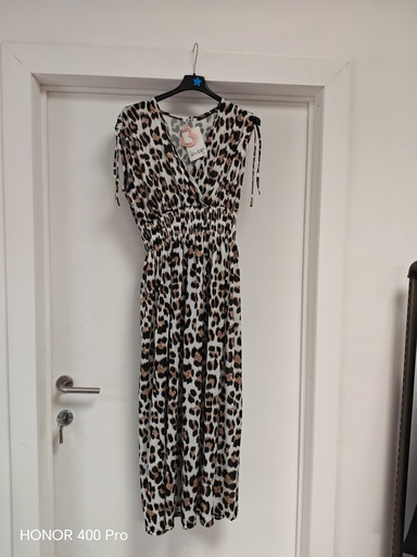 Robe magique léopard "Nala" noir/brun