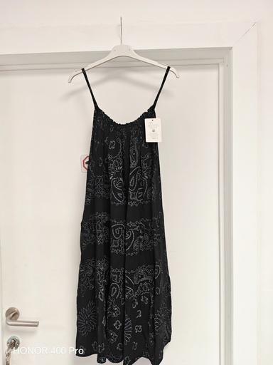 Robe bandana fines bretelles noire