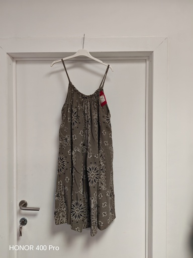 Robe bandana fines bretelles taupe