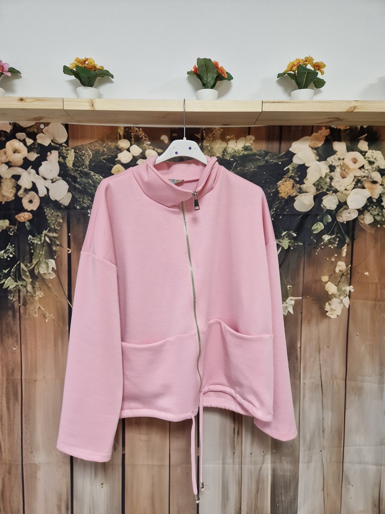 Veste-gilet "Lorie" tirettes rose