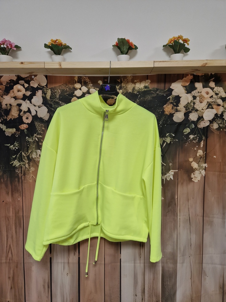 Veste-gilet "Lorie" tirettes jaune fluo