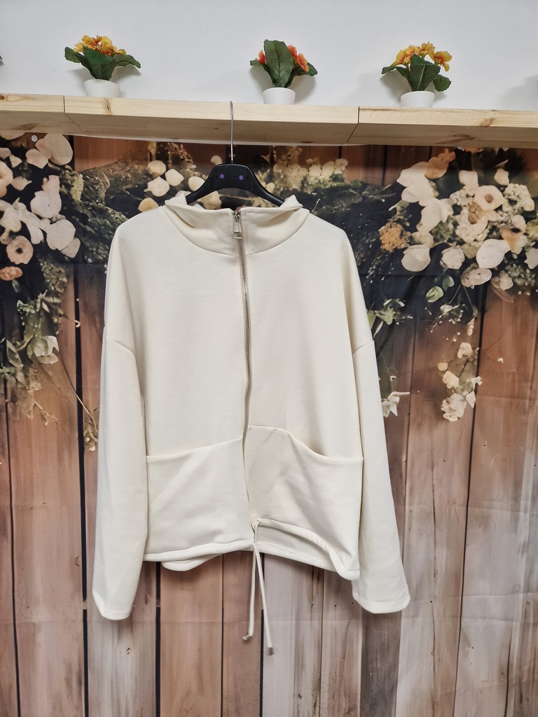 Veste-gilet "Lorie" tirettes beige