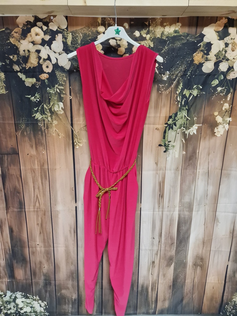 Combi PT "Léa" + ceinture corde Fuschia