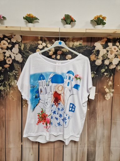 T-shirt funny Santorin