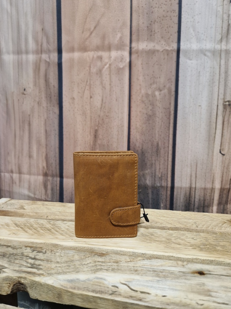 Pochette cuir "Julienne" cartes et billets camel