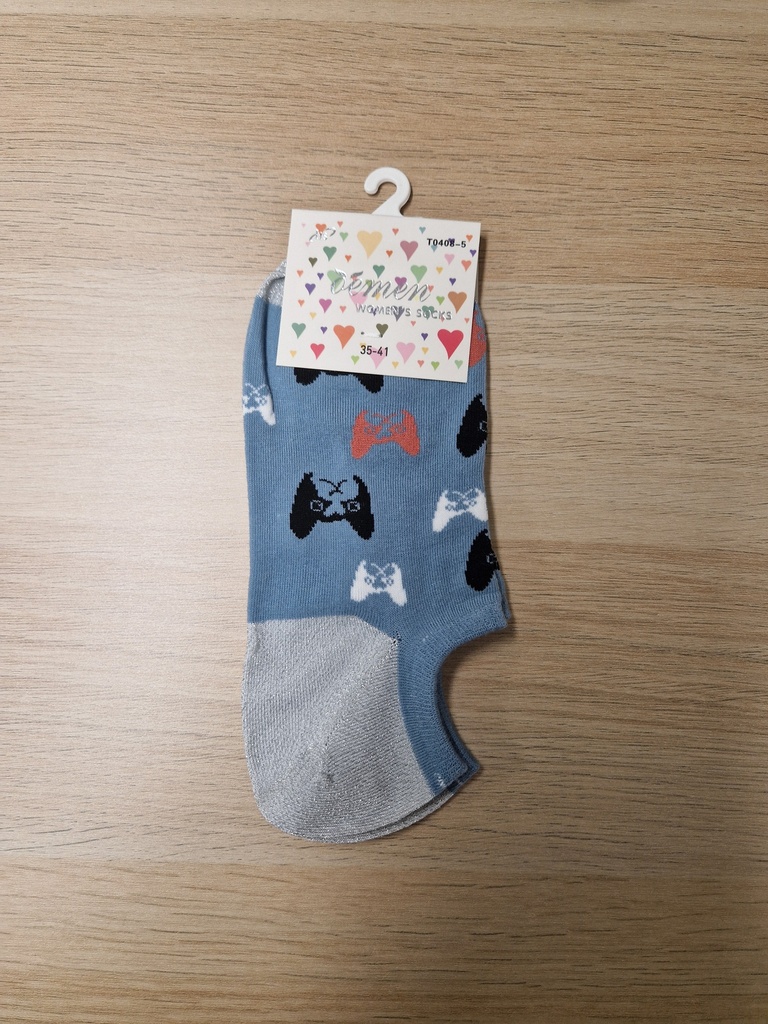 Socquettes chats multicolore pailletées 35/41 bleues jeans