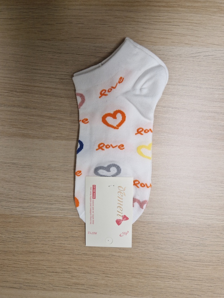 Socquettes pailletées Love cœurs 35/41 blanches