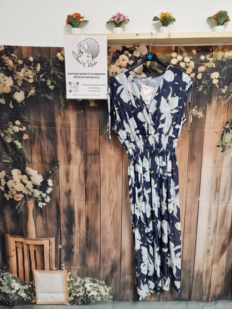 Robe Orchidée marine longue