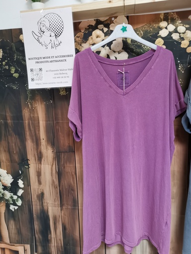 Robe t-shirt mauve