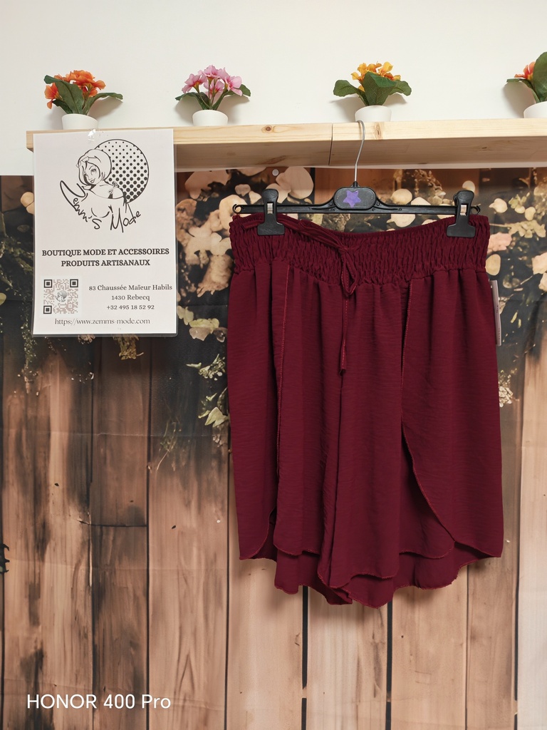 Short "Mimi" bordeaux