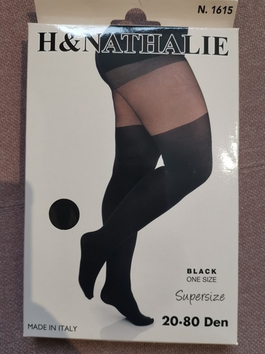 bas collant "chaussette haute" grande taille (1615)