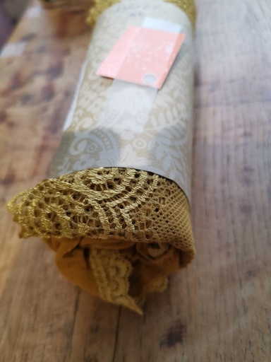 top rouleau dentelle tu du 36-44 moutarde