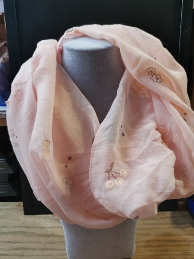 foulard tour de cou cerise