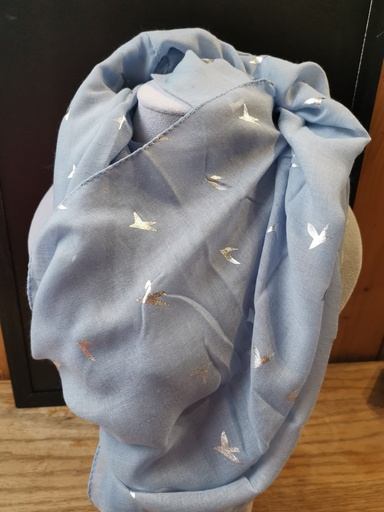 foulard tour de cou oiseaux