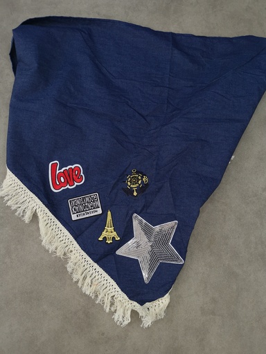 foulard jeans /patchs fun