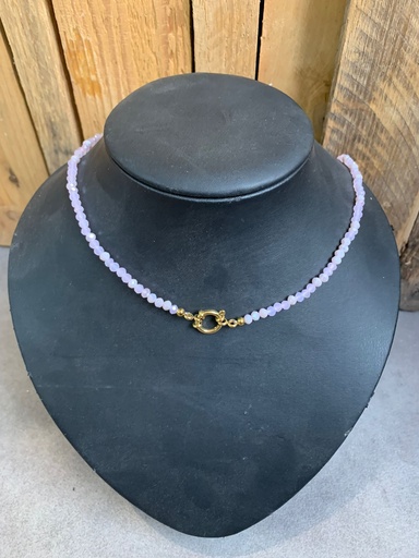collier perle rose pâle