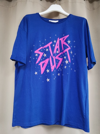 t-shirt bleu roi "Star Dust"