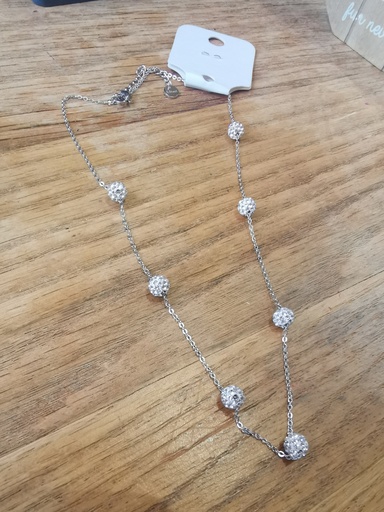 collier boule strass